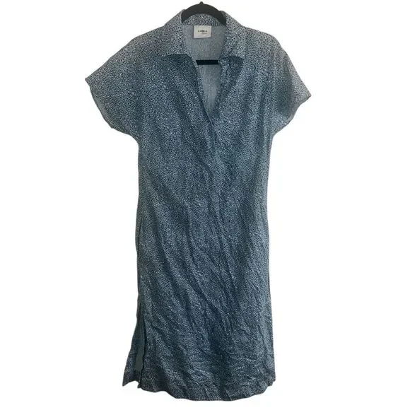 ✨Akris Punto Blue Leopard Midi Sz 6 Dress✨ - Picture 2 of 8